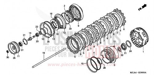 EMBRAYAGE (GL1800A1/A2/A3) GL1800A2 de 2002